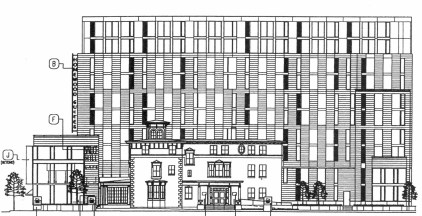 Proposed "Campus Inn" North Elevation